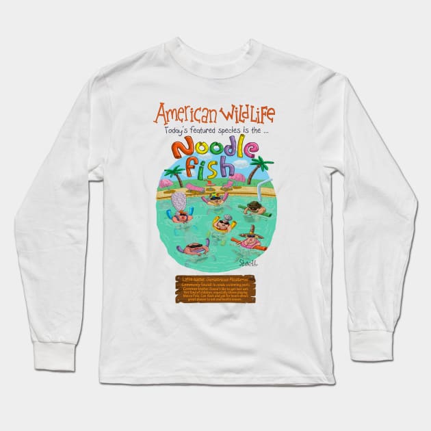 American Wildlife: Noodle Fish Long Sleeve T-Shirt by macccc8